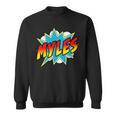 Kids Boys Myles Name Superhero Comic Book Sweatshirt Kids Boys Myles Name Superhero Comic Book Sweatshirt