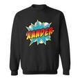 Kids Boys Xander Name Comic Book Superhero Sweatshirt Kids Boys Xander Name Comic Book Superhero Sweatshirt
