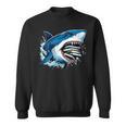 Kids Shark With School Books Back To School Shark Lovers Sweatshirt Kids Shark With School Books Back To School Shark Lovers Sweatshirt