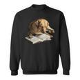 Labrador Retriever Dog Bookworm Reading Book Graphic Sweatshirt