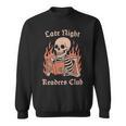 Late Night Readers Club Skeleton Book Lover Sweatshirt Late Night Readers Club Skeleton Book Lover Sweatshirt