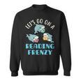 Let's Go On a Reading Frenzy Sharks With Books Teacher Sweatshirt Let's Go On a Reading Frenzy Sharks With Books Teacher Sweatshirt