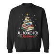 Librarian Book Lover Men Women Kids All Booked For Christmas Sweatshirt