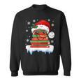 Librarian Book Santa Hat Reader Snow Pajamas Christmas Sweatshirt