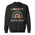 Library Assistant Funny Rainbow Reading Library Book Lover Sweatshirt