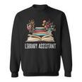 Library Assistant Messy Bun Library Book Reader Sweatshirt