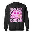 Library Book Fair Queen Vibe Groovy Tie Dye School Reading Sweatshirt