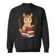 Llama Reading Book Graphic Llama With Book Floral Sweatshirt Llama Reading Book Graphic Llama With Book Floral Sweatshirt