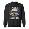 Take A Look Its In A Book Chalkboard Team Bookworm Librarian Sweatshirt Take A Look Its In A Book Chalkboard Team Bookworm Librarian Sweatshirt
