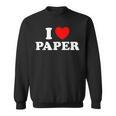 I Love Paper Page Book Drawing Handmade Art Craft News Sweatshirt