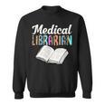 Medical Librarian Leopard Print Library Book Graphic Sweatshirt