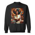 Melanin Queen Afro WomenEducated Reading Book History Sweatshirt