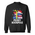Merry Bookmas Christmas Bookworm Xmas Book Lover Reading Sweatshirt