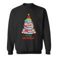 Merry Christmas Tree Book Reading Librarian Sweatshirt