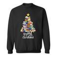 Merry Christmas Tree Love Reading Books Librarian Nerd Sweatshirt Merry Christmas Tree Love Reading Books Librarian Nerd Sweatshirt