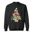 Merry Christmas Tree Reading Books Nerd Sweatshirt