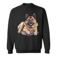 Norwegian Elkhound Books Reading Dog Breed Graphic Sweatshirt