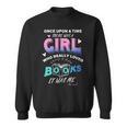 Once Upon A Time There Was A Girl Who Loved Books Design Sweatshirt