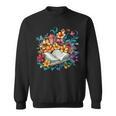 Open Book With Colorful Floral Reading Magic Sweatshirt Open Book With Colorful Floral Reading Magic Sweatshirt