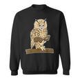 Owl Reading With Eye Glasses Book Student Teacher Bookworm For Men Women Kids Sweatshirt