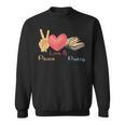 Peace Love & Poetry Poet Books Literature Writing Sweatshirt