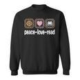 Peace Love Read Leopard Print Women Girls Kids Book Reading Sweatshirt Peace Love Read Leopard Print Women Girls Kids Book Reading Sweatshirt