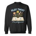 Plot Twist I'm Pregnant Literary Pregnancy Announcement Book Sweatshirt Plot Twist I'm Pregnant Literary Pregnancy Announcement Book Sweatshirt