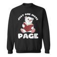 Polar Bear And Books Just One More Page Sweatshirt