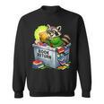 Raccoon At Library Book Return Librarian And Reader Sweatshirt