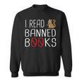 I Read Banned Books Cat Reading A Books Men Women Sweatshirt