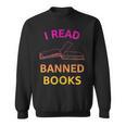 I Read Banned Books Pink-Yellow Literature Activist Sweatshirt