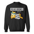 Read Books With Me Cat Lover Book Lover Librarian Reading Sweatshirt