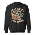 Read Books Be Kind Stay Weird Book Dragon Skeleton Reading Sweatshirt Read Books Be Kind Stay Weird Book Dragon Skeleton Reading Sweatshirt