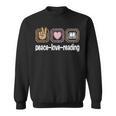 Read Books Leopard Print Women Girls Kids Peace Love Reading Sweatshirt Read Books Leopard Print Women Girls Kids Peace Love Reading Sweatshirt