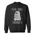 Read More Boooooks Cute Halloween Ghost Reading a Book Sweatshirt