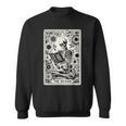 The Reader Skeleton Book Lover Tarot Card Reading Book Sweatshirt