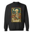 The Reader Skeleton Reading Books Tarot Card Dark Academia Sweatshirt