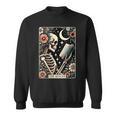 The Reader Tarot Card Skeleton Reading Book Bookworm Bookish Sweatshirt The Reader Tarot Card Skeleton Reading Book Bookworm Bookish Sweatshirt