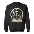 The Reader Tarot Skeleton Gothic Bookish Book Reading Lover Sweatshirt