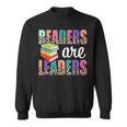 Readers Are Leaders Boho Leopard Book Lover Back To School Sweatshirt Readers Are Leaders Boho Leopard Book Lover Back To School Sweatshirt