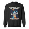 Reading Can Take You Anywhere Astronaut Book Lover Teacher For Men Women Kids Sweatshirt