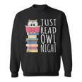 Reading Book Bookworm Kawaii Library Just Read Owl Night Sweatshirt
