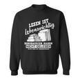 Reading Books Is Life Important Dinosaur Book Sweatshirt