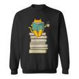 Reading Cat Book & Tea Lover Sweatshirt