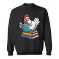 Reading Chicken Bookworm Cute Chicken With Glasses Books Sweatshirt
