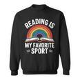 Reading Is My Favorite Sport Book Lover Saying Rainbow Sweatshirt
