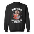 Reading Is My Favorite Sport Cute Monkey Reading Books Sweatshirt