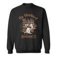 Reading Ghost Halloween Library Weekend Book Lovers Women Sweatshirt