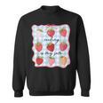 Reading Is My Jam Preppy Stawberry Bookworm Book Lover Nerd Sweatshirt