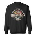 The Reading Legend Retro Books Men Reading Sweatshirt